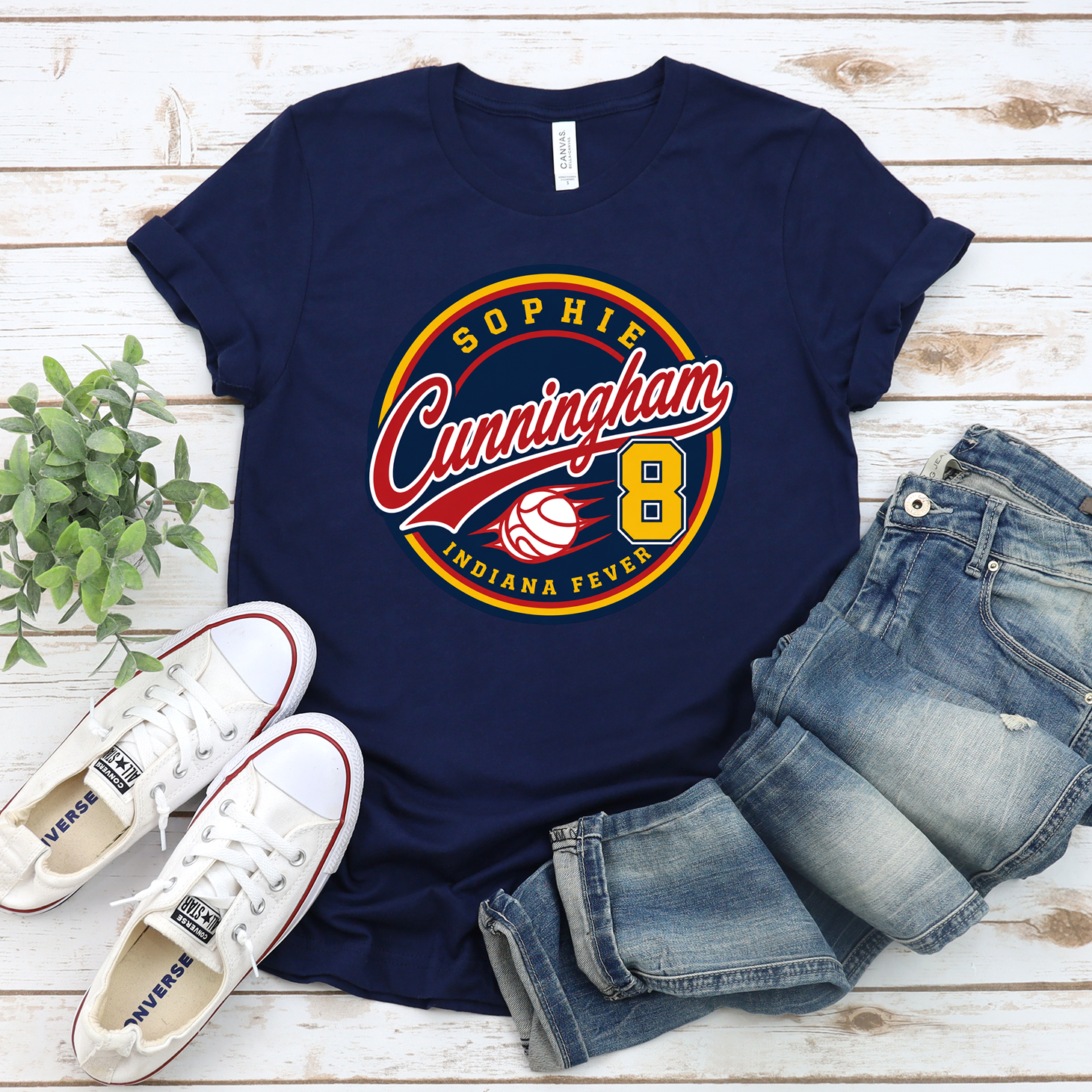 Sophie Navy Round Tee