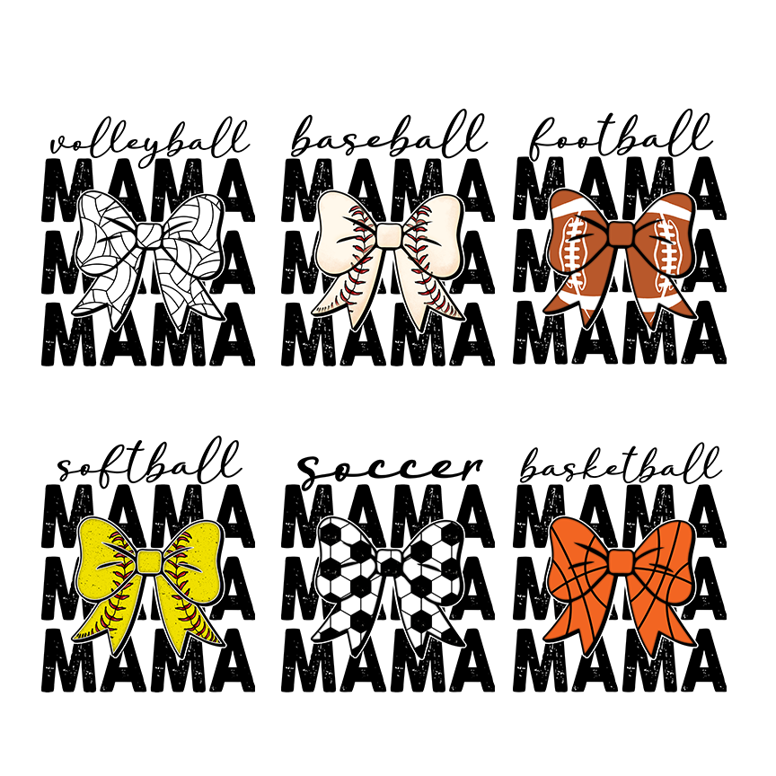 Sports Mama Bows Tee OR Sweatshirt - MULTIPLE SPORTS