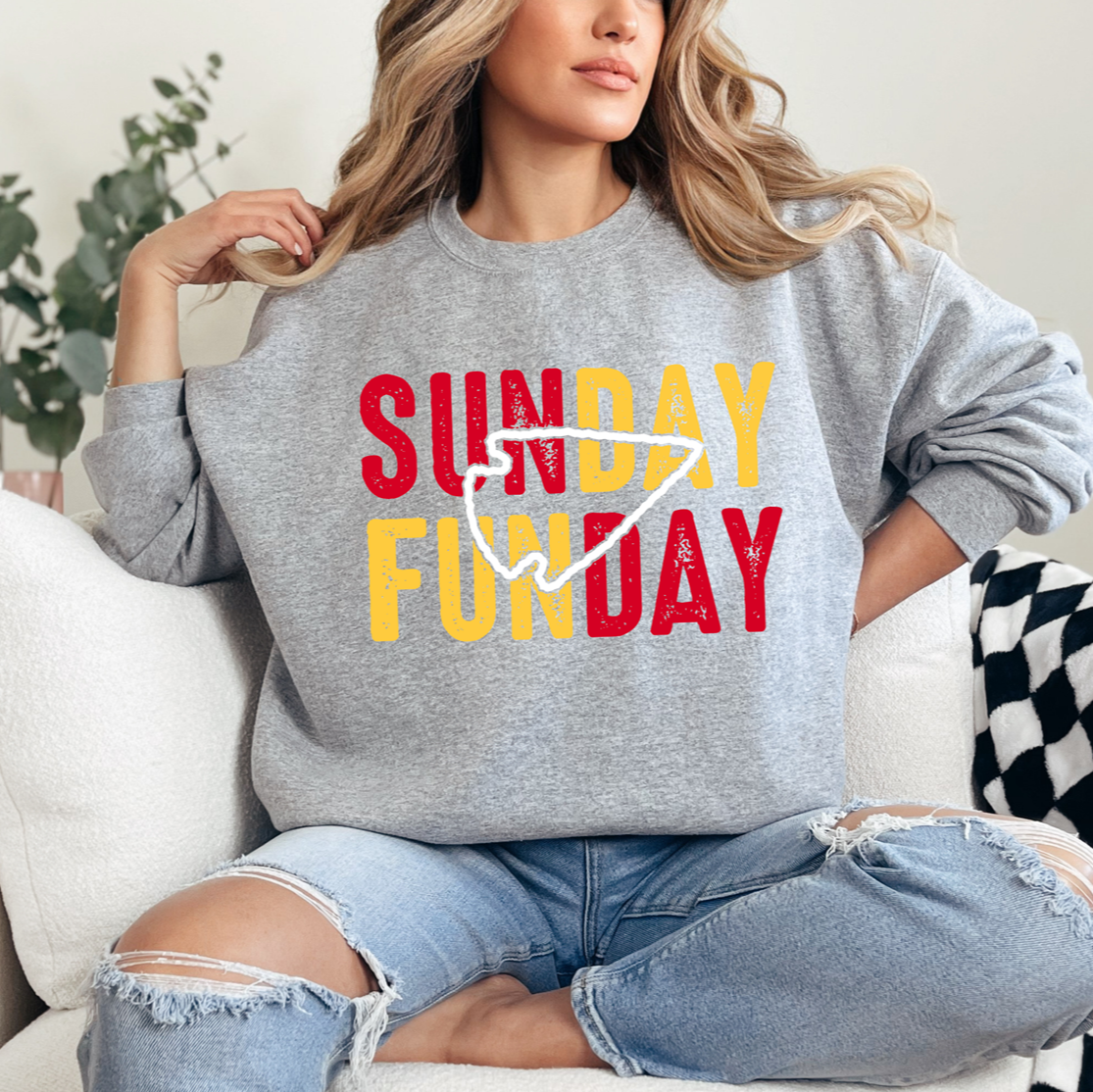 Sunday Funday Gray Tee or Sweatshirt