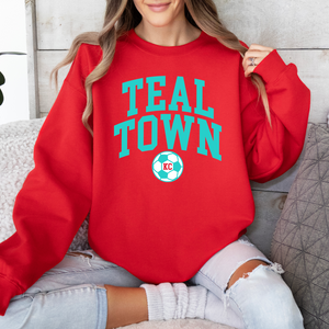 Teal Town Varsity Tee OR Sweatshirt