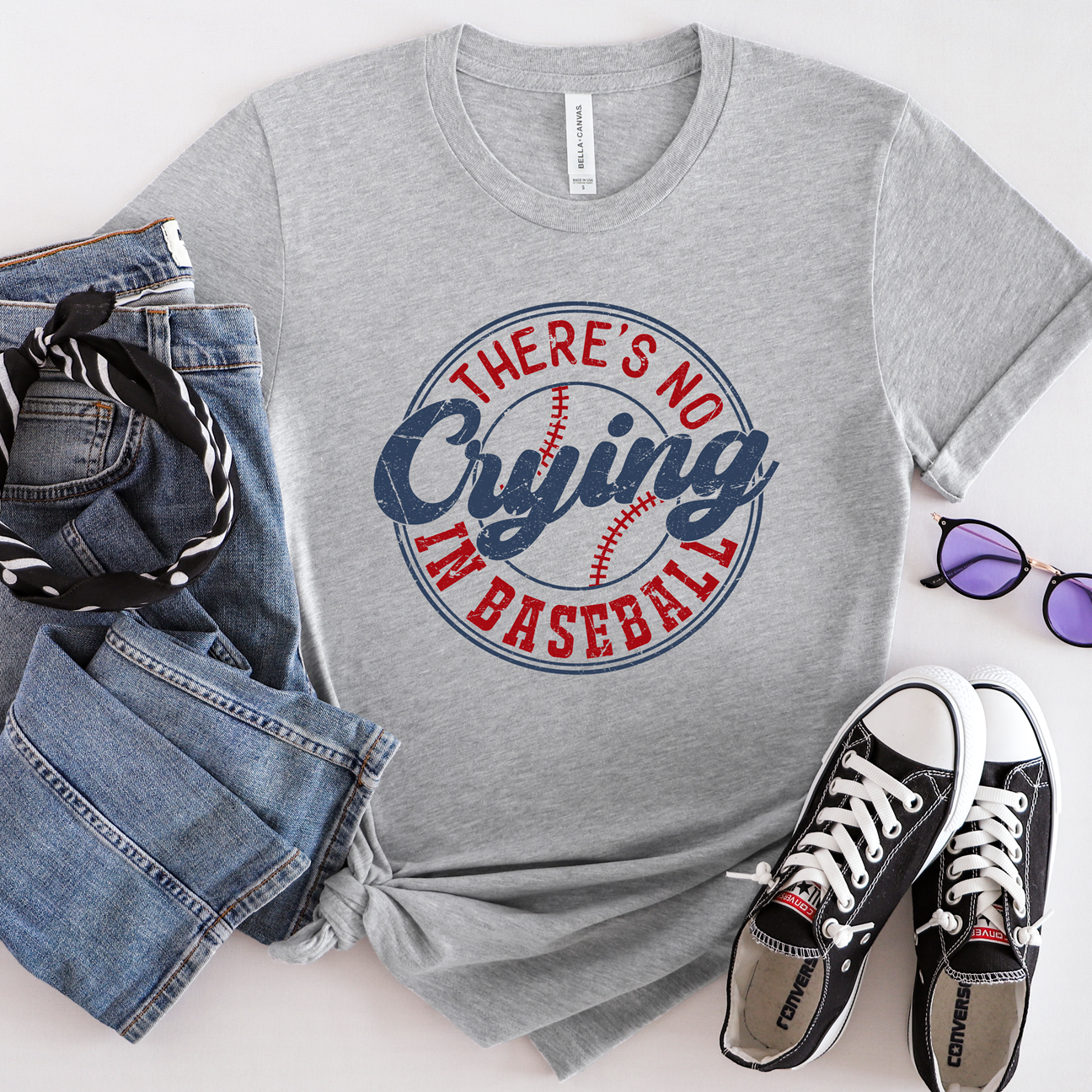 There's No Crying in Baseball Tee OR Sweatshirt