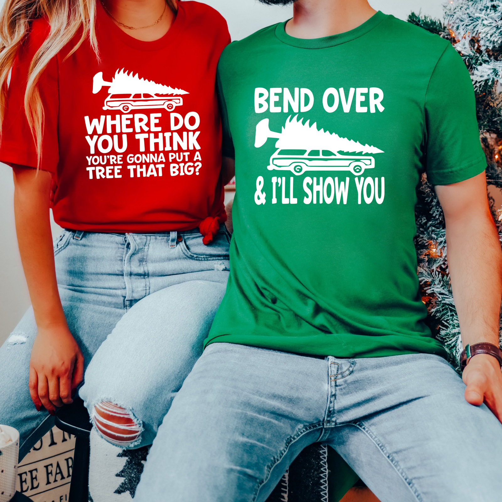 Bend Over Funny Couples Tees