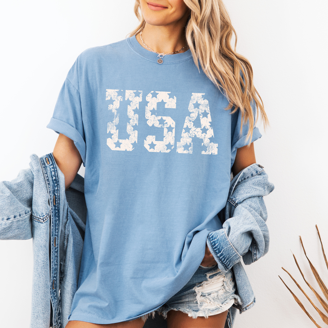 USA Distressed Comfort Colors Tee