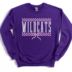 Wildcats Checker Bow Tee OR Sweatshirt
