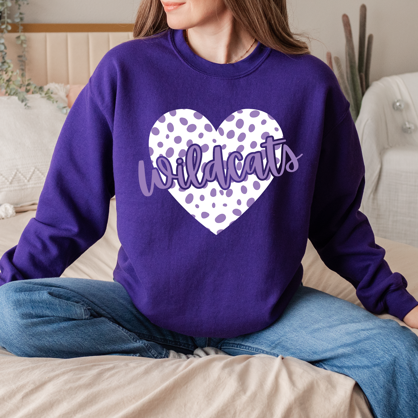 Wildcat Dalmation Heart Tee OR Sweatshirt