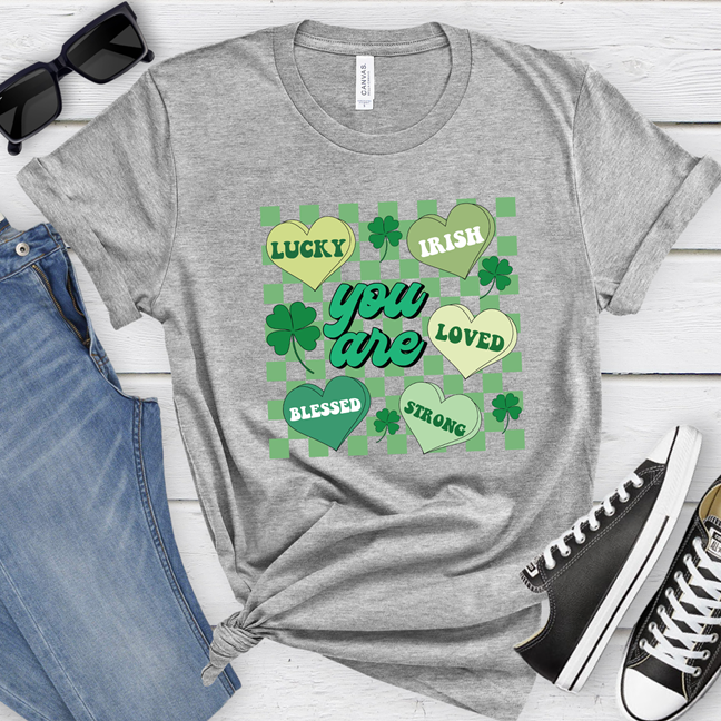 You Are Shamrock Hearts Tee or Sweatshirt