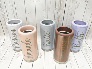 Personalized Engraved Skinny Can Cooler