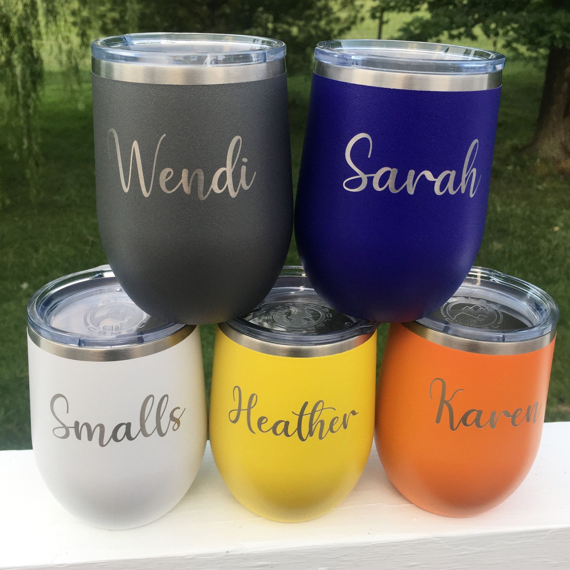 Personalized Engraved Steel Wine Tumbler