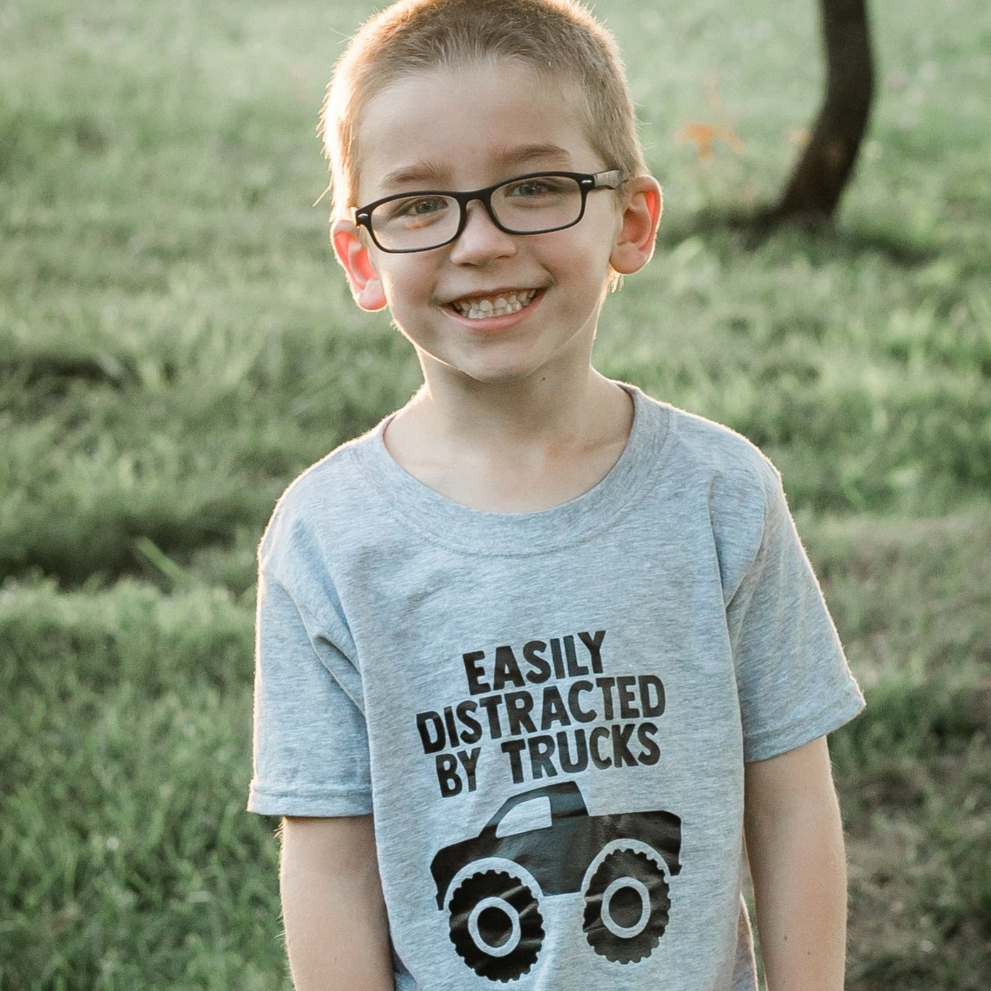 Easily Distracted By Trucks Toddler Tee