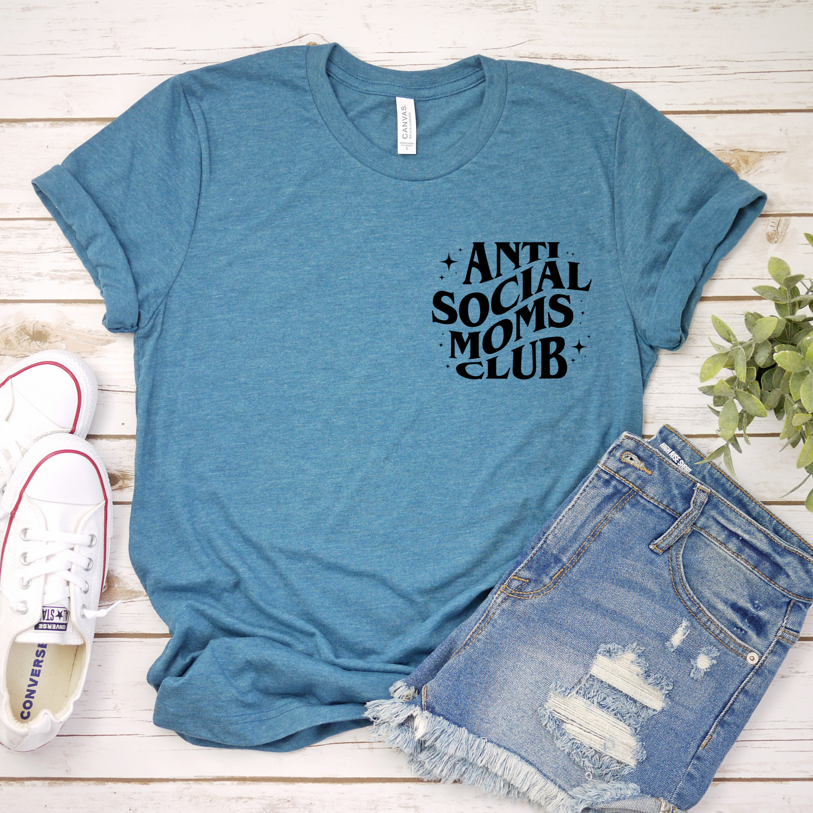 Anti Social Moms Club Pocket Tee