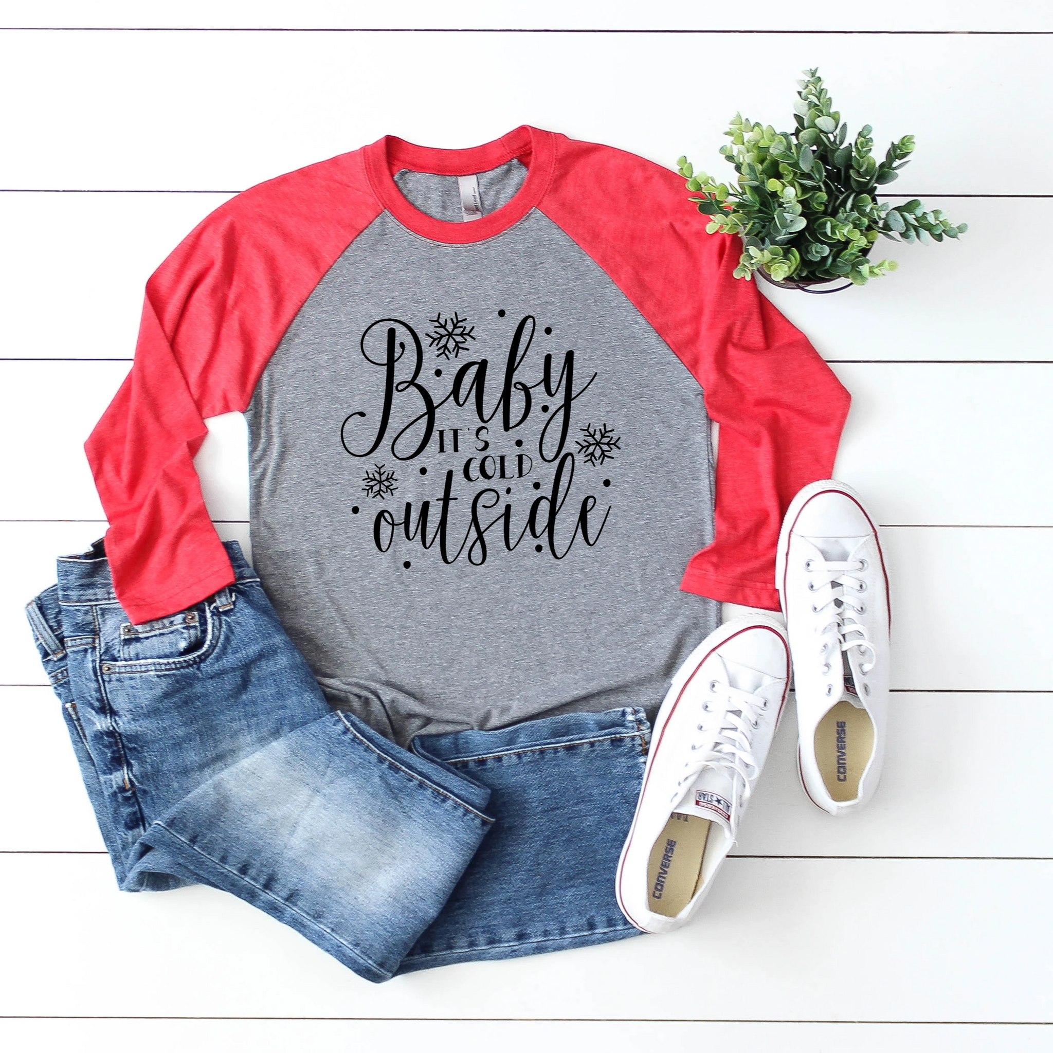 Baby It's Cold Outside Raglan Tee