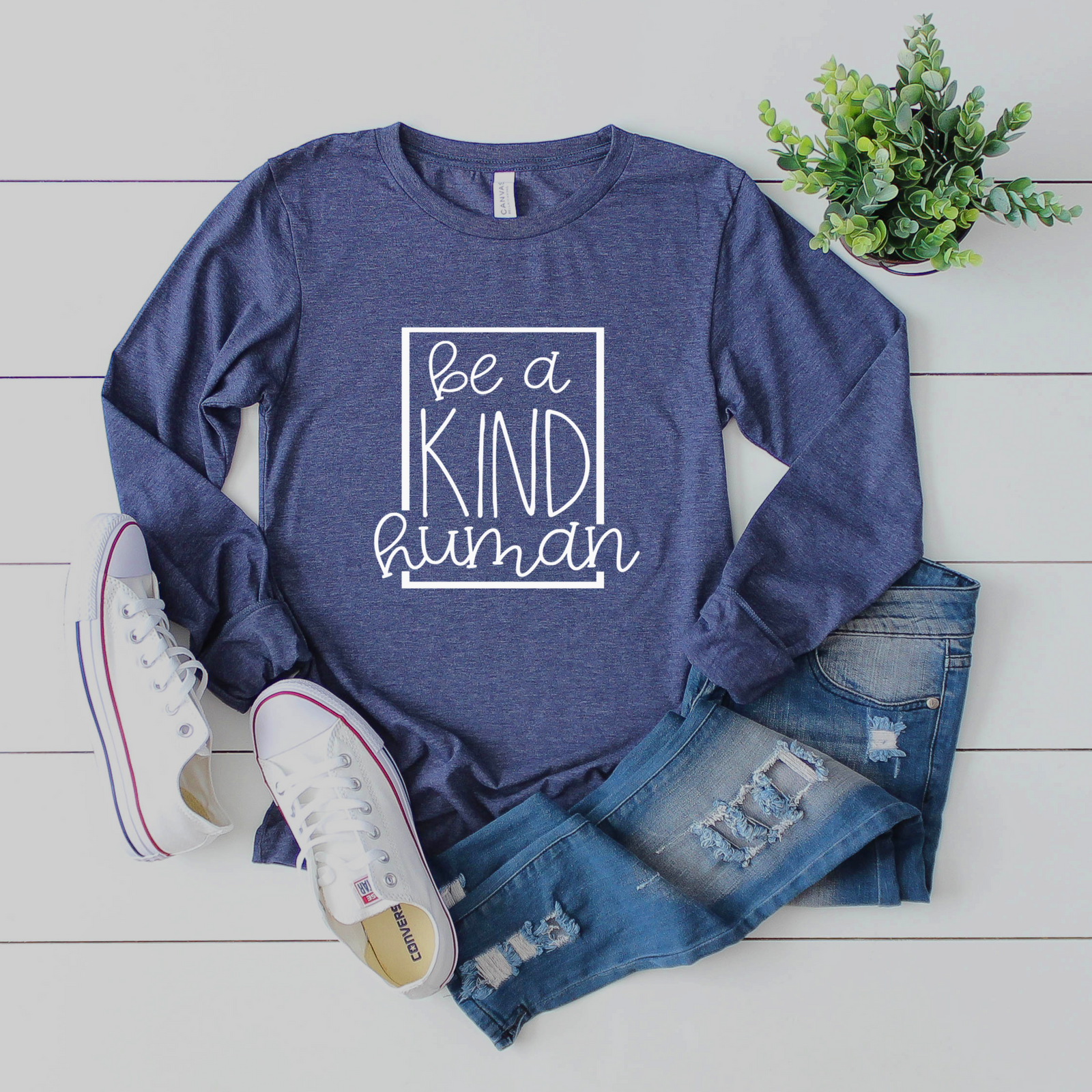 Be A Kind Human Long-Sleeve Tee