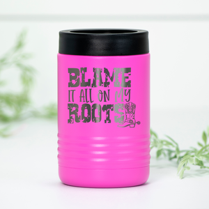 Blame It All On My Roots Garth Brooks Engraved Can Cooler
