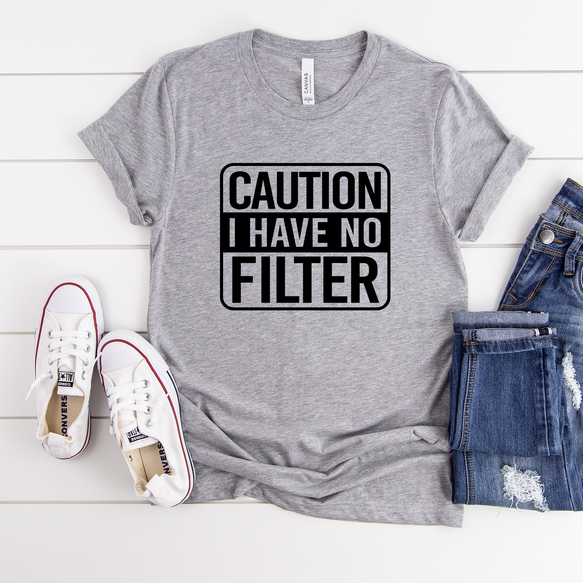 Caution I Have No Filter Tee