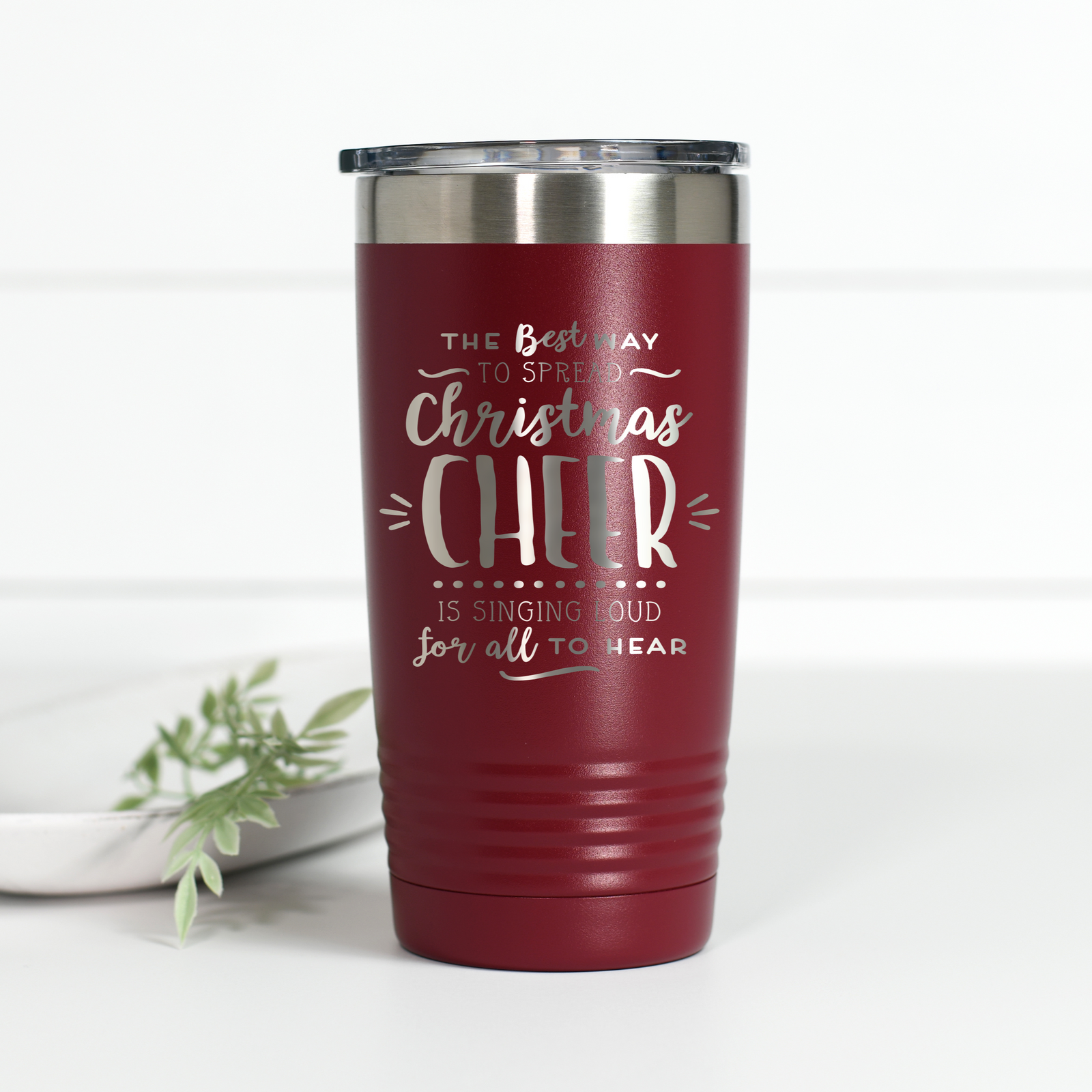 Spread Christmas Cheer 20 oz Engraved Tumbler