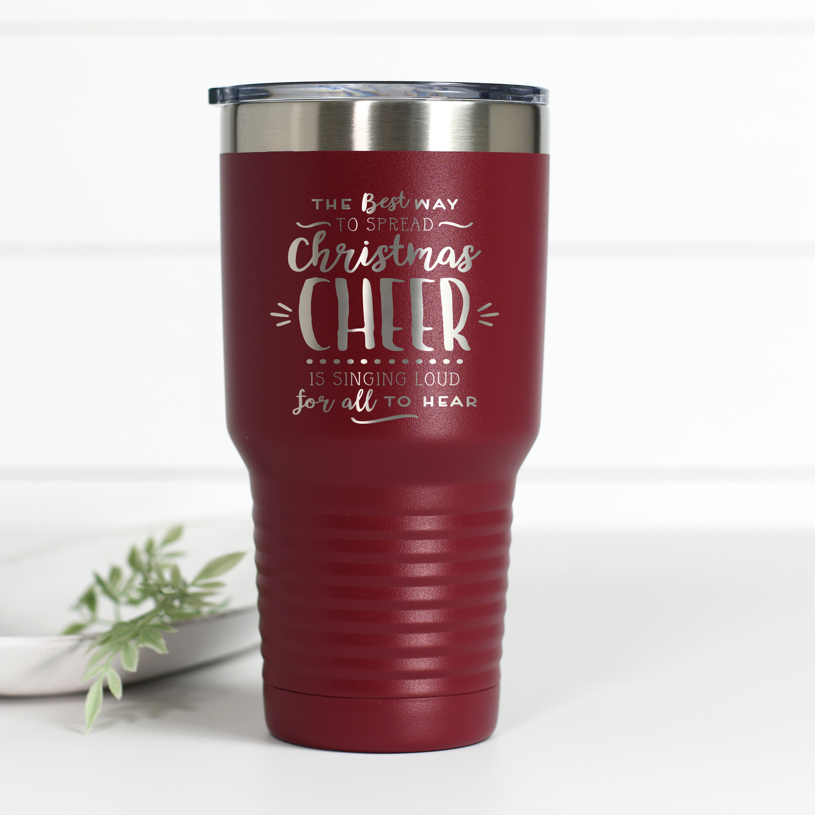 Christmas Cheer Singing Loud Elf 30 oz Engraved Tumbler
