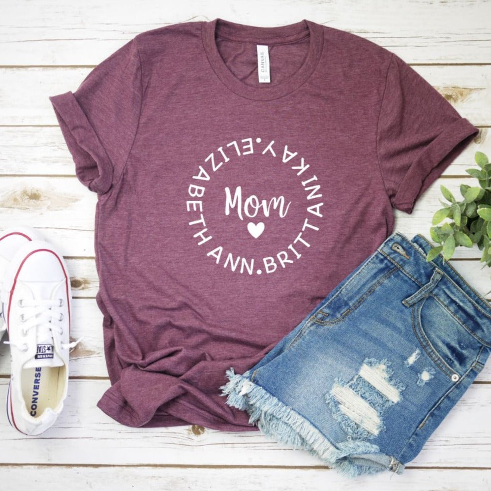 Personalized Mom Grandma Tee