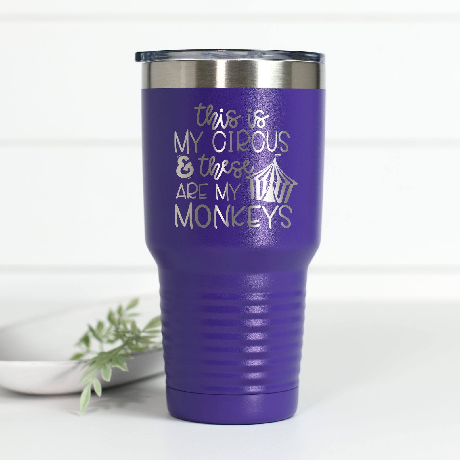 This is My Circus and These Are My Monkeys 30 oz Engraved Tumbler