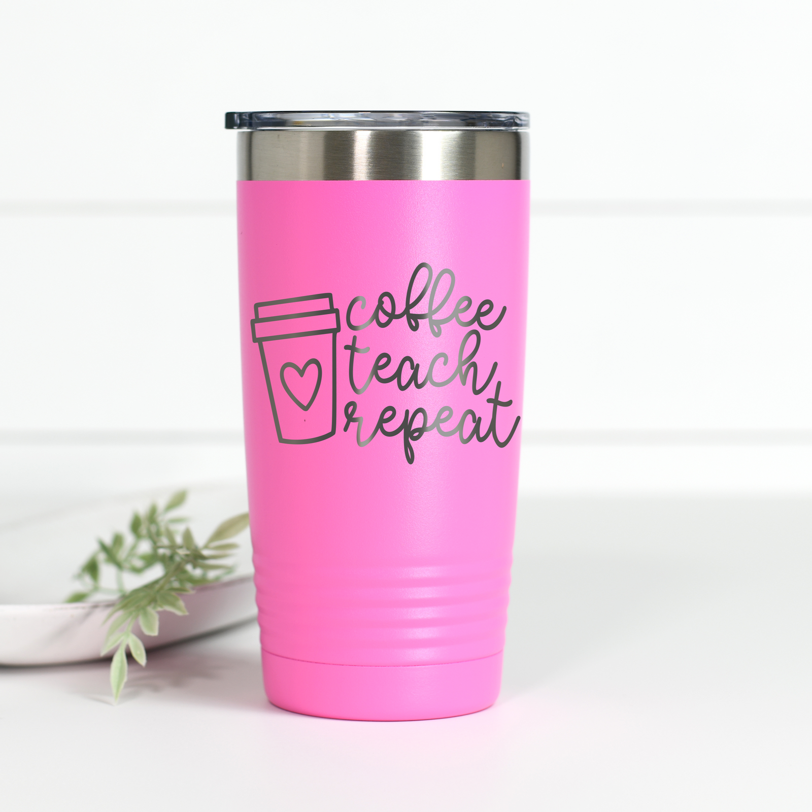 Coffee Teach Repeat 20 oz Engraved Tumbler