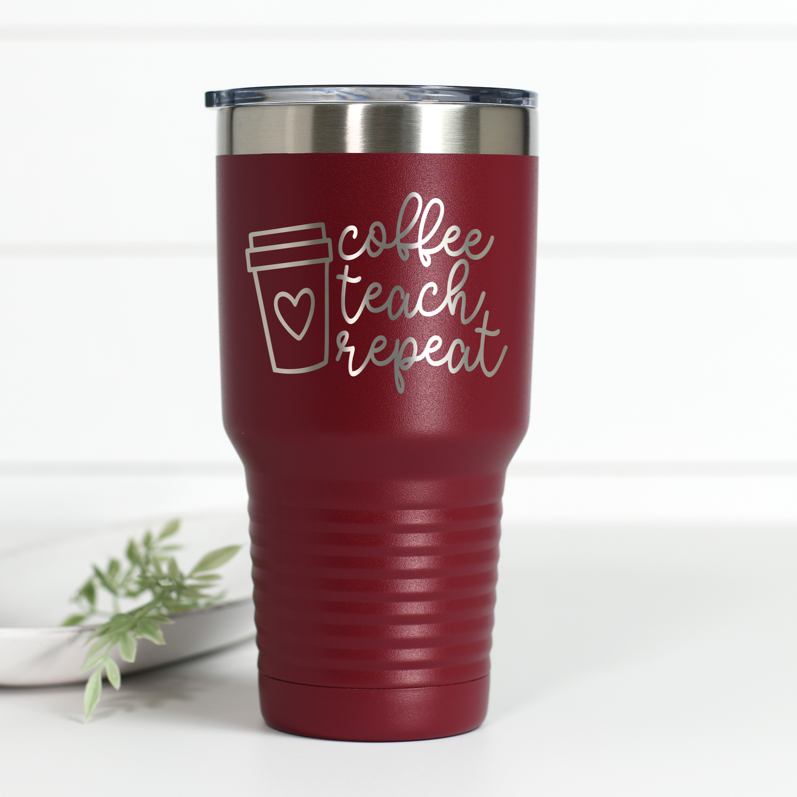 Coffee Teach Repeat 30 oz Engraved Tumbler