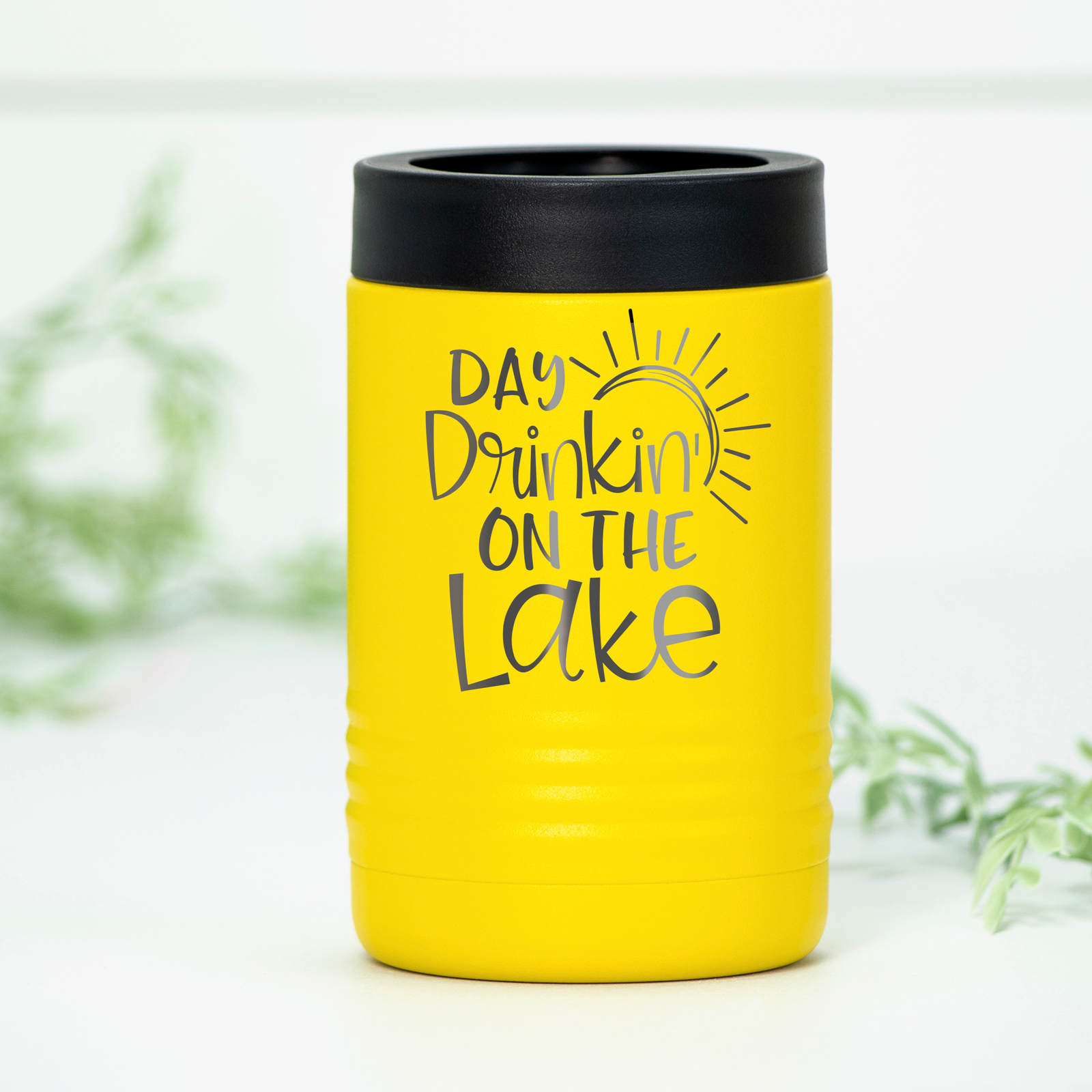 Day Drinkin on the Lake Engraved Can Cooler