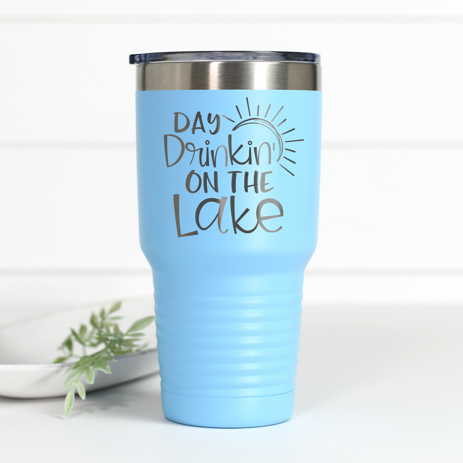 Day Drinking on the Lake 30 oz Engraved Tumbler