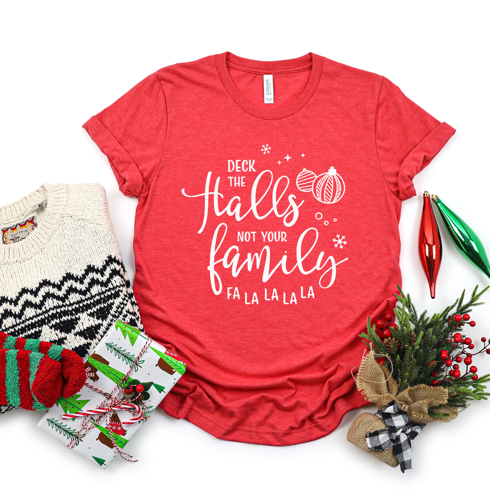 Deck the Halls Not Your Family Tee