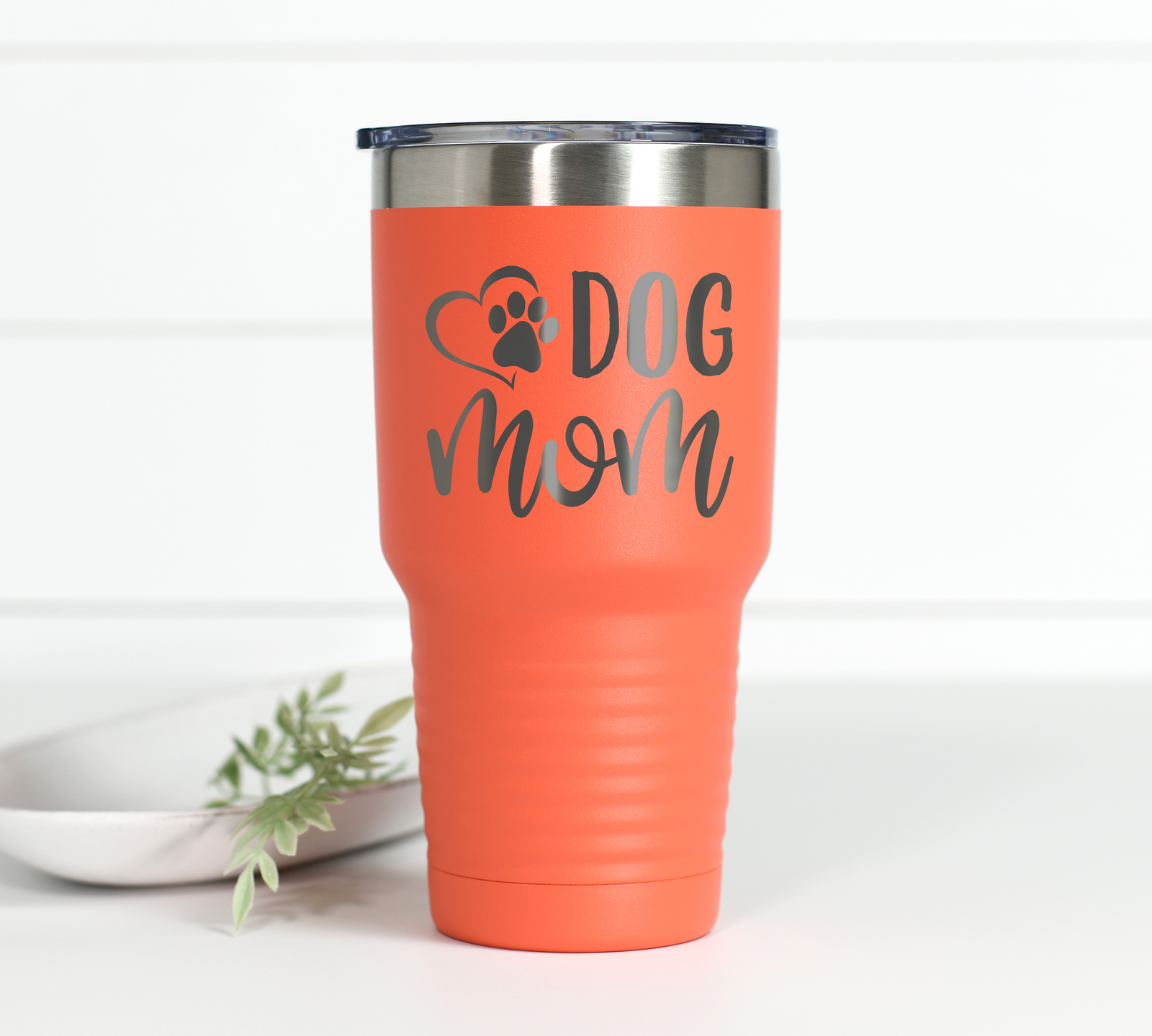 Dog Mom 30 oz Engraved Tumbler