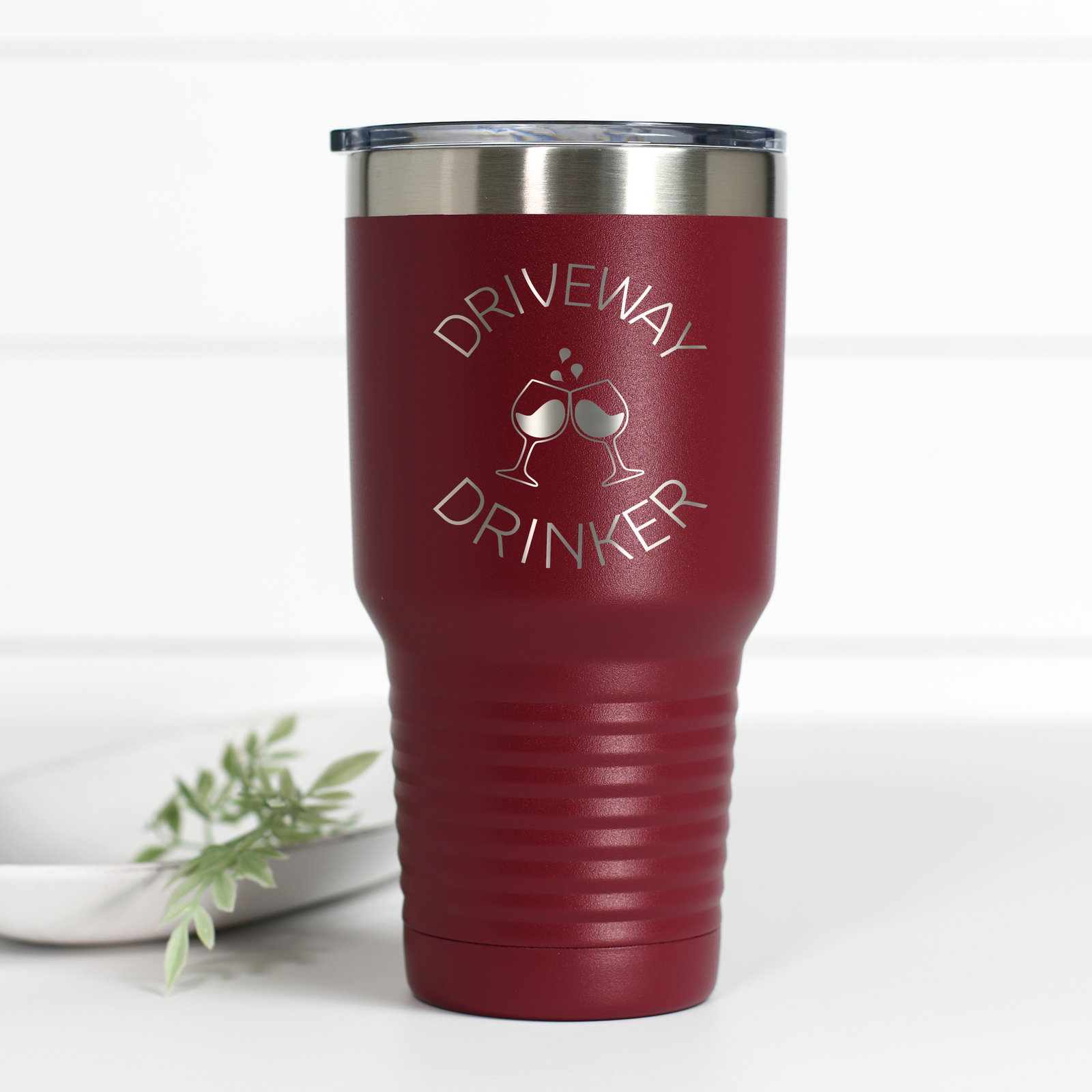 Driveway Drinker Wine 30 oz Engraved Tumbler