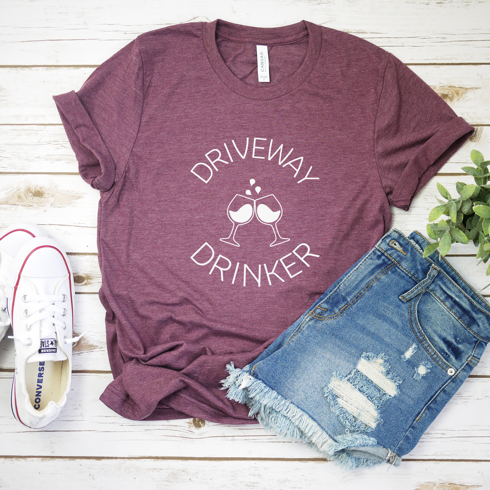 Driveway Drinker Wine Tee