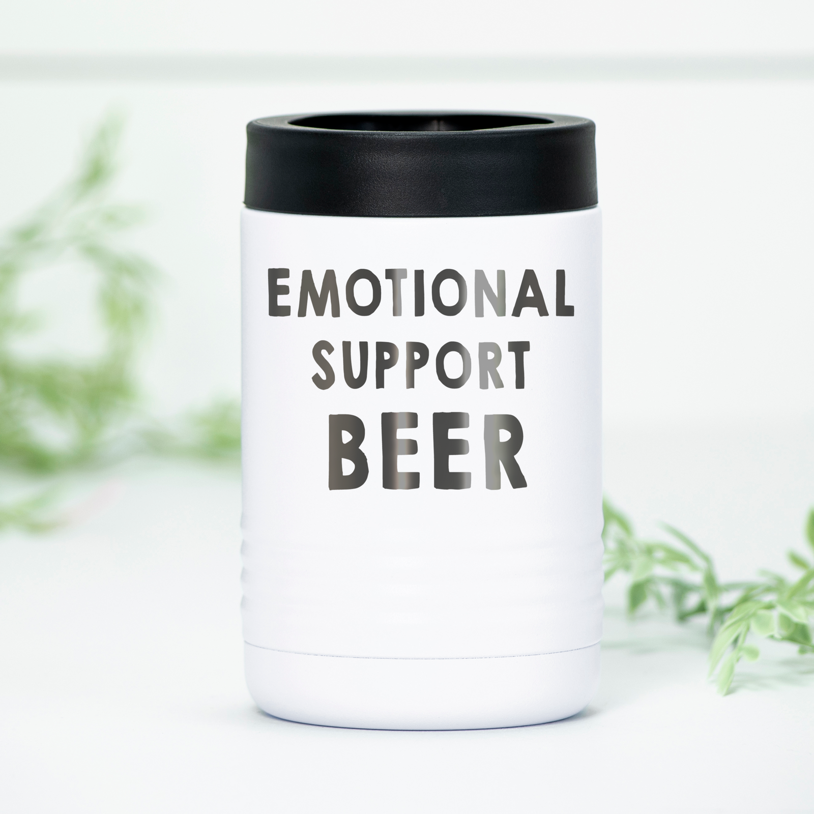 Emotional Support Beer Engraved Can Cooler