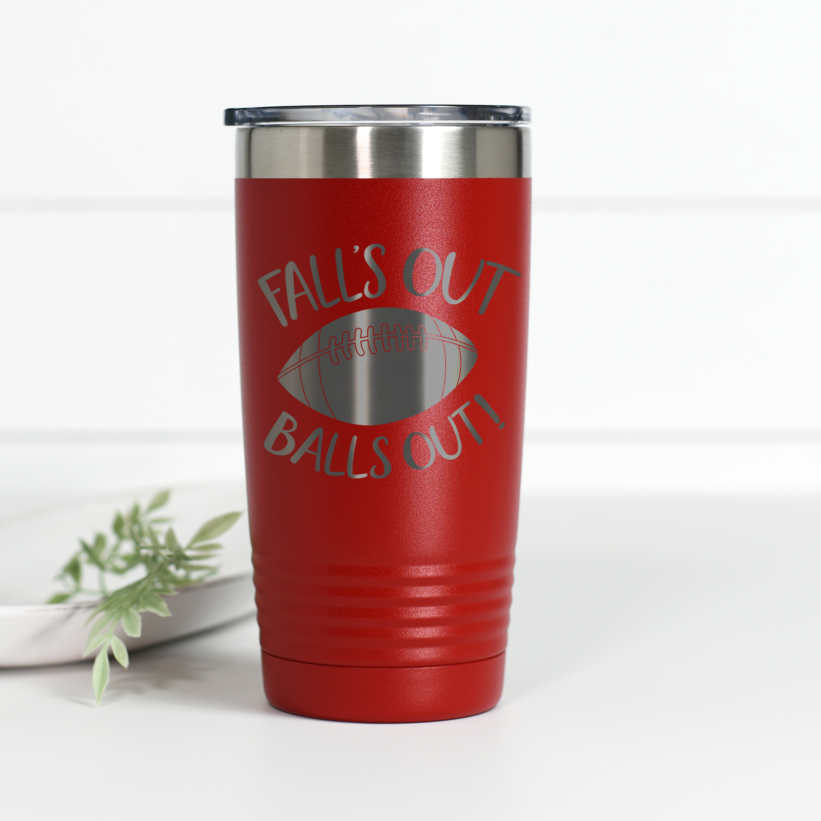 Falls Out Balls Out 20 oz Engraved Tumbler