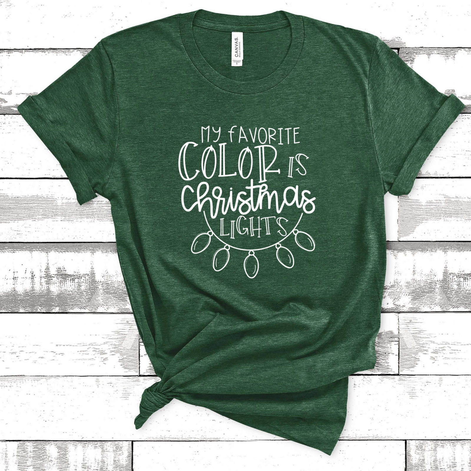 My Favorite Color is Christmas Lights Tee