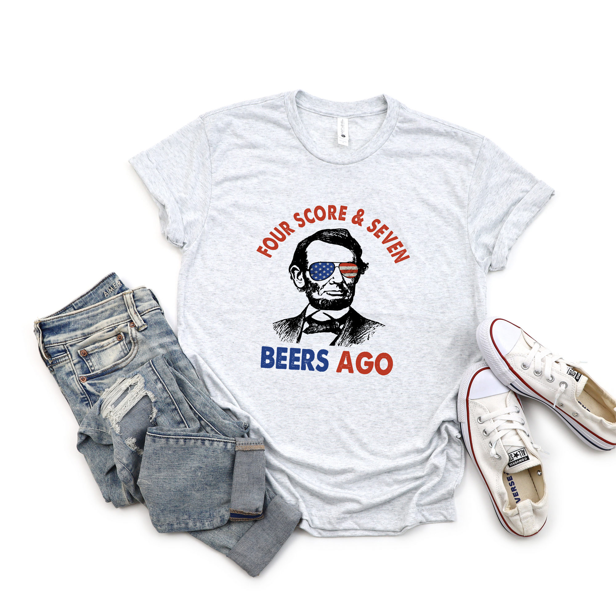 Four Score and Seven Beers Ago Lincoln Tee