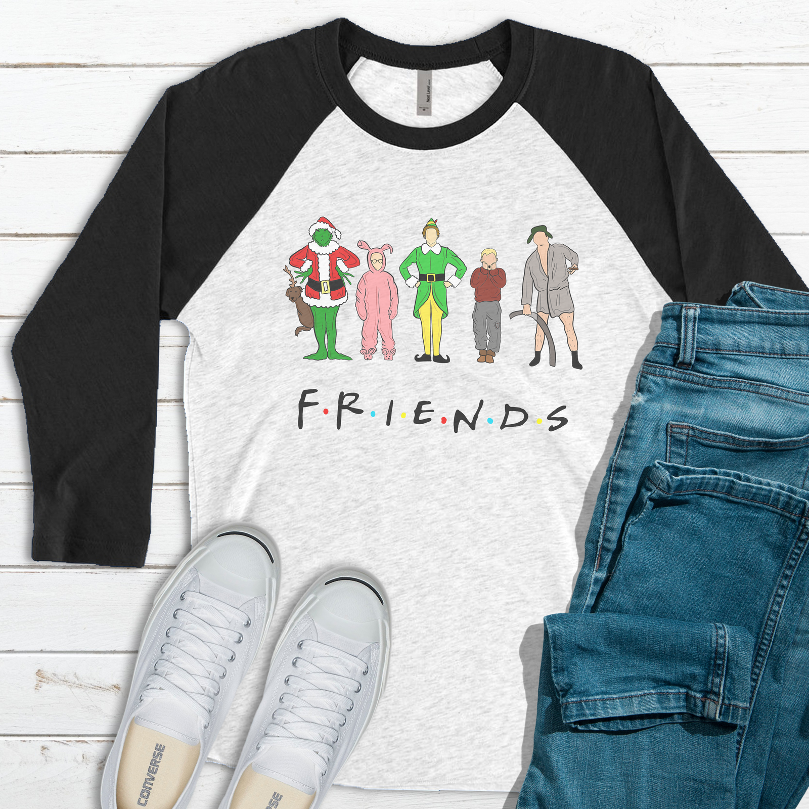 Friends Christmas Raglan Tee
