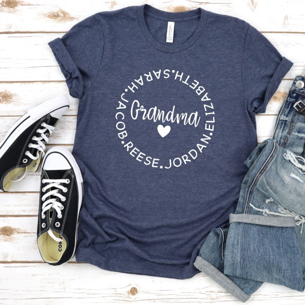 Personalized Mom Grandma Tee