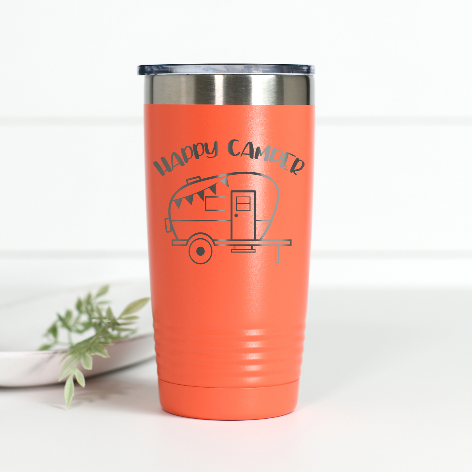 Happy Camper 20 oz Engraved Tumbler