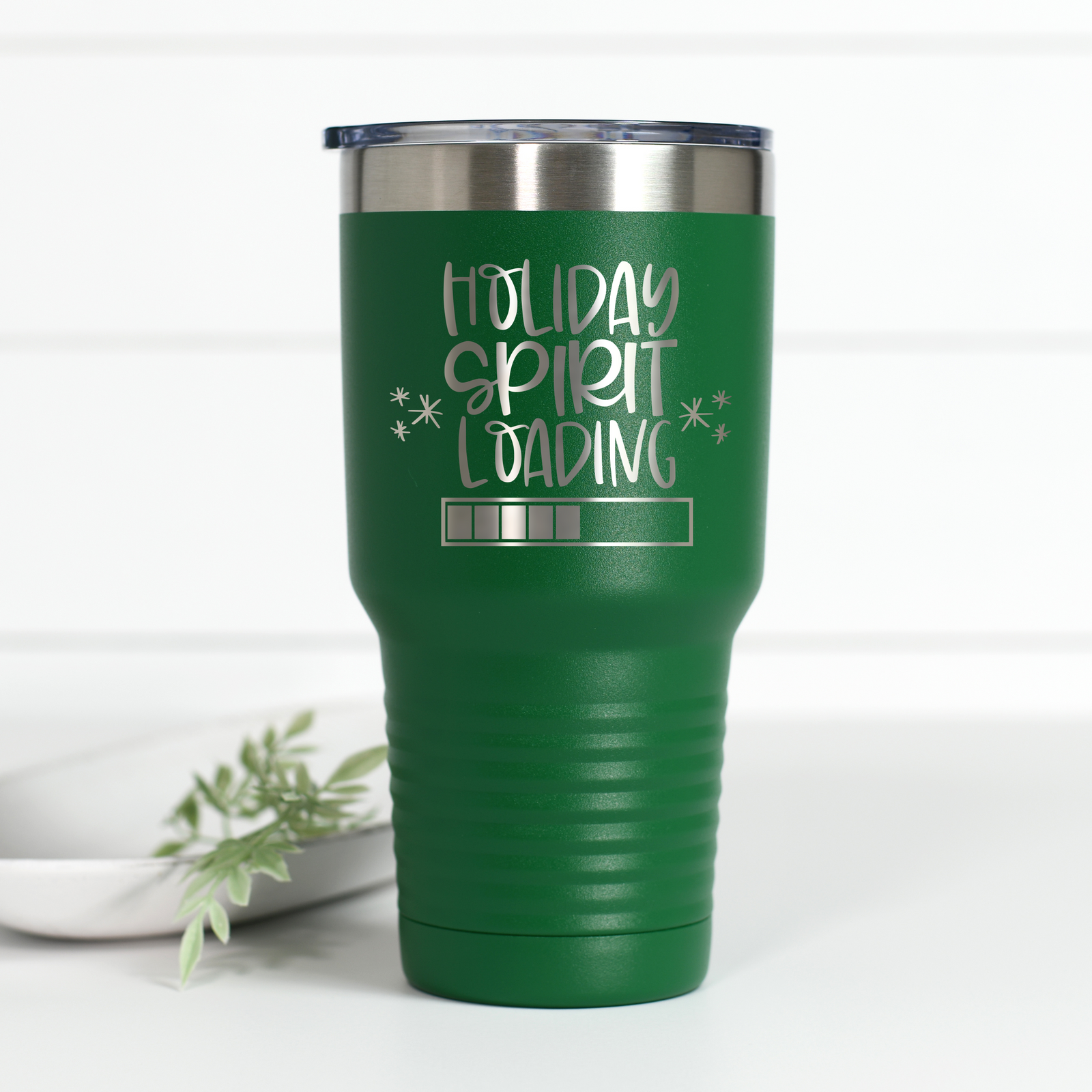 Holiday Spirit Loading 30 oz Engraved Tumbler