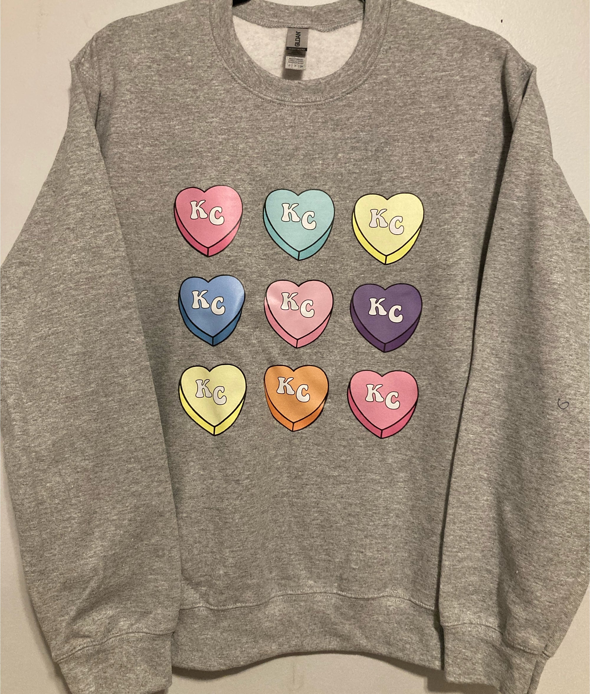 KC Candy Hearts Crew Sweatshirt