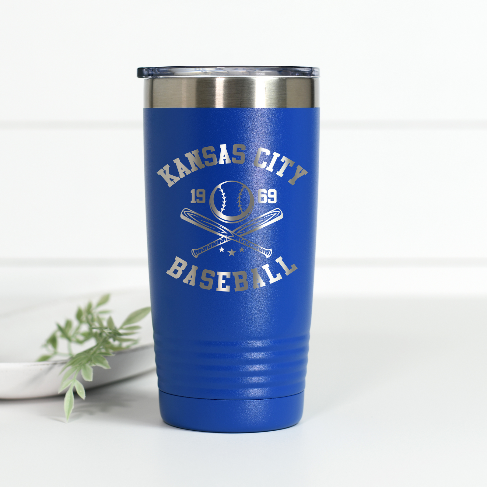 Kansas City Baseball 20 oz Engraved Tumbler