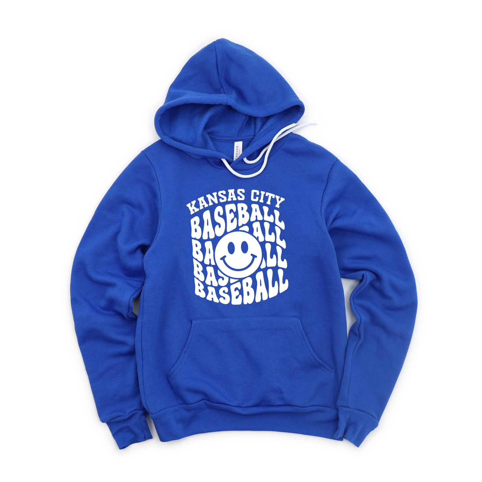 Kansas City Baseball Repeated Smiley Tee or Sweatshirt