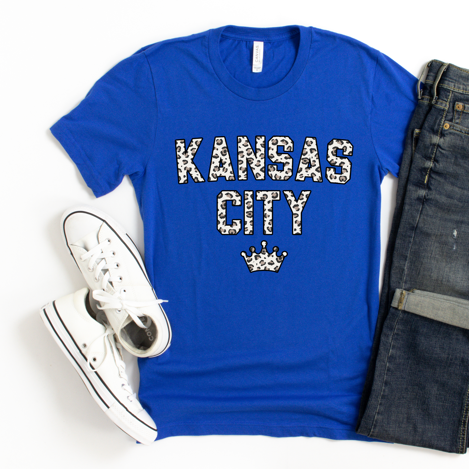 Kansas City Leopard Crown Tee or Sweatshirt