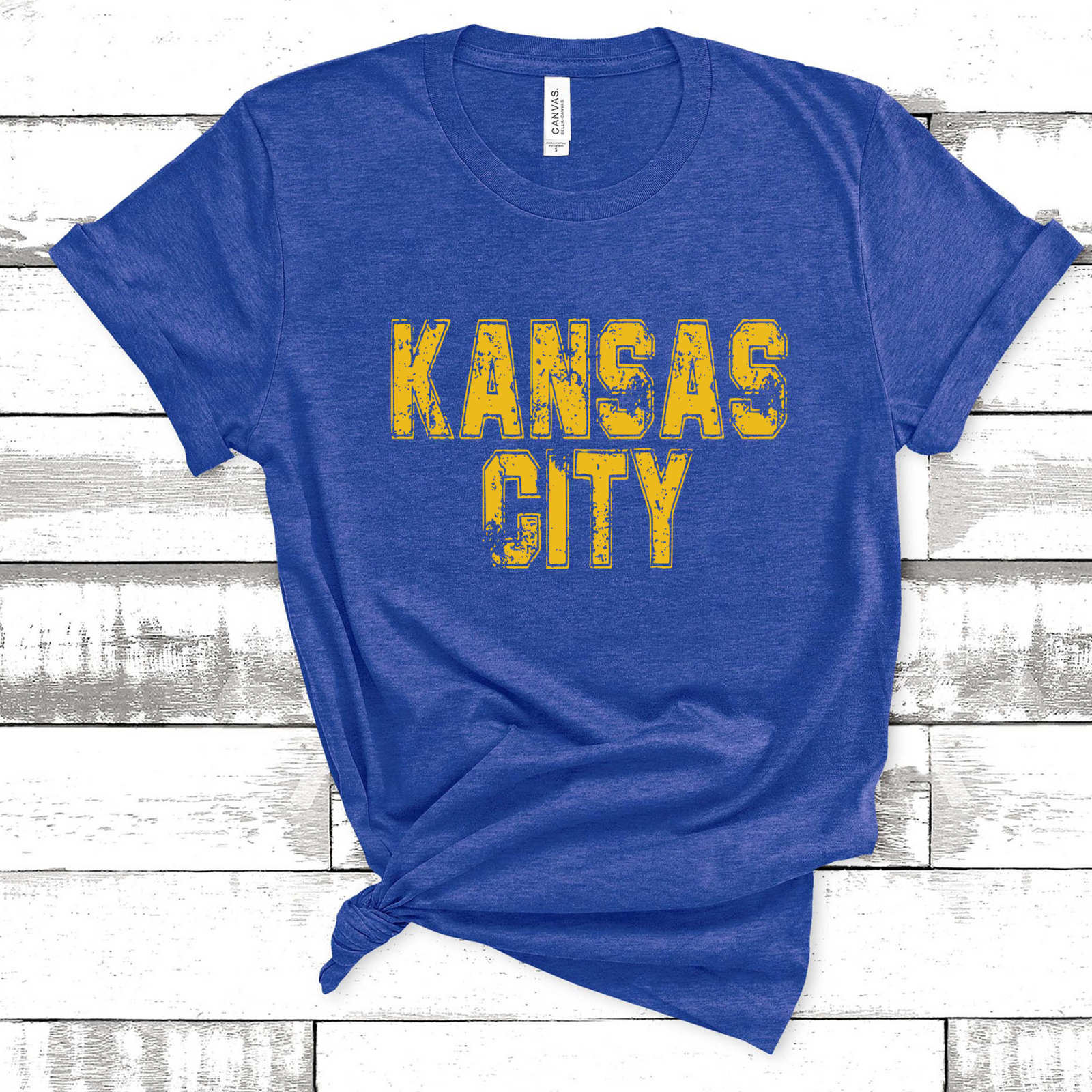 Kansas City Distressed Blue Tee