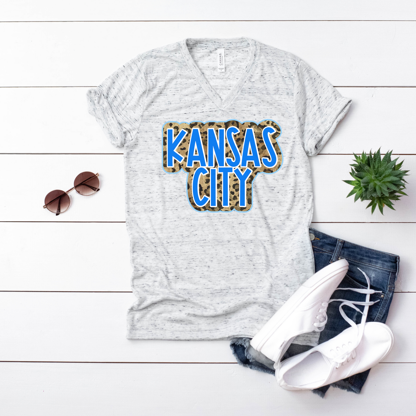 Kansas City Leopard Bubble Tee