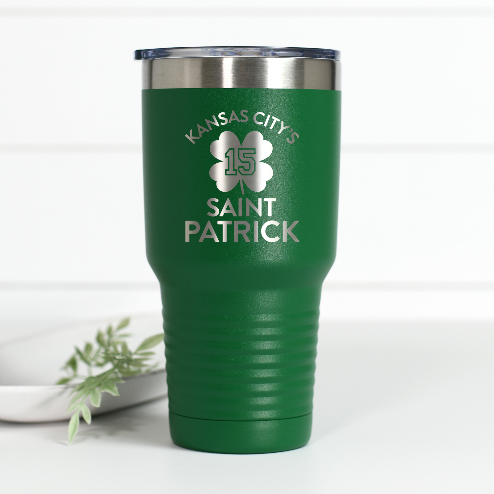 Kansas City Saint Patrick 30 oz Engraved Tumbler
