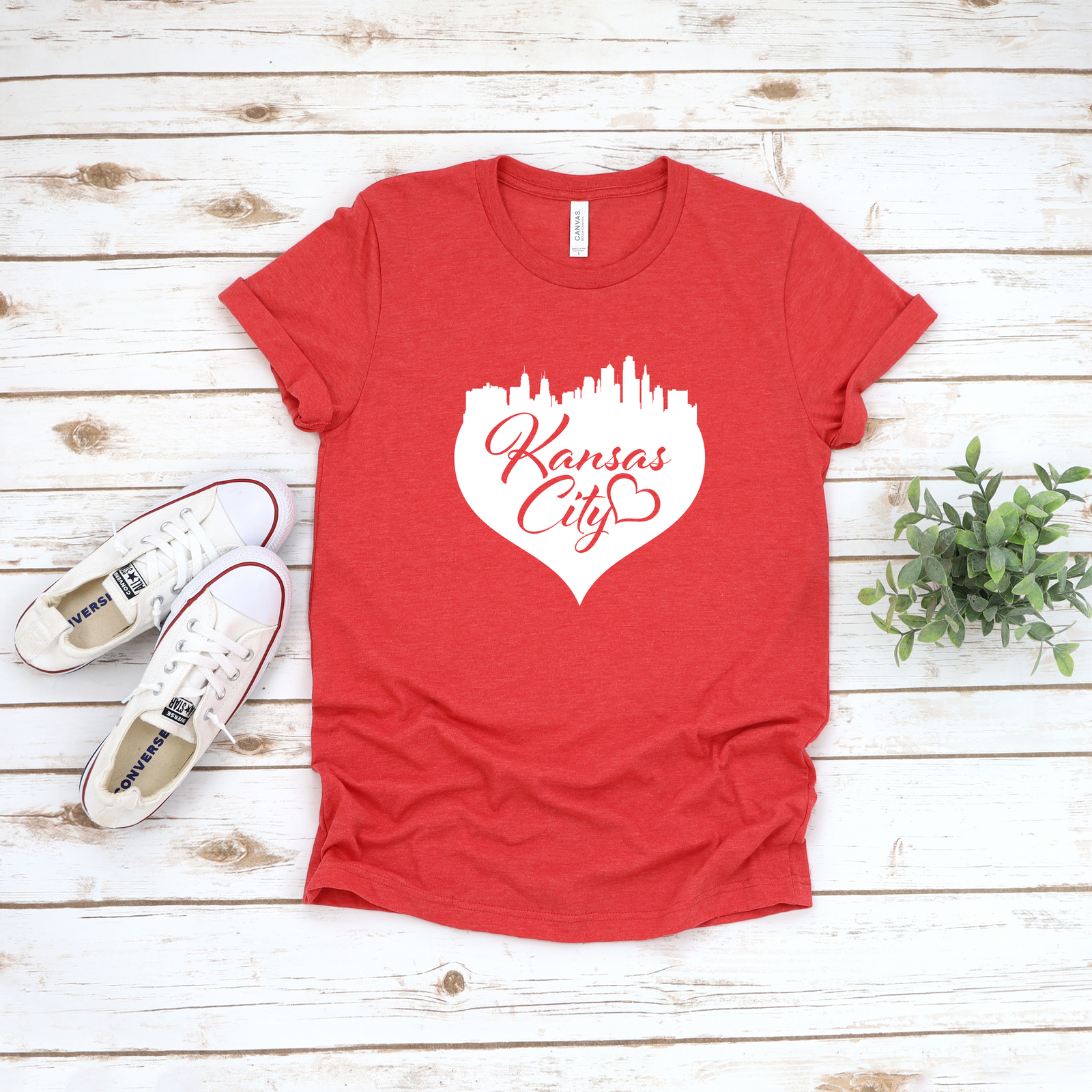Kansas City Skyline Heart Tee