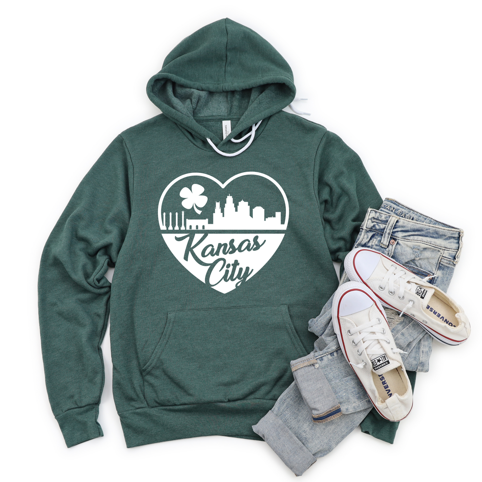 Kansas City Skyline Shamrock Tee or Sweatshirt