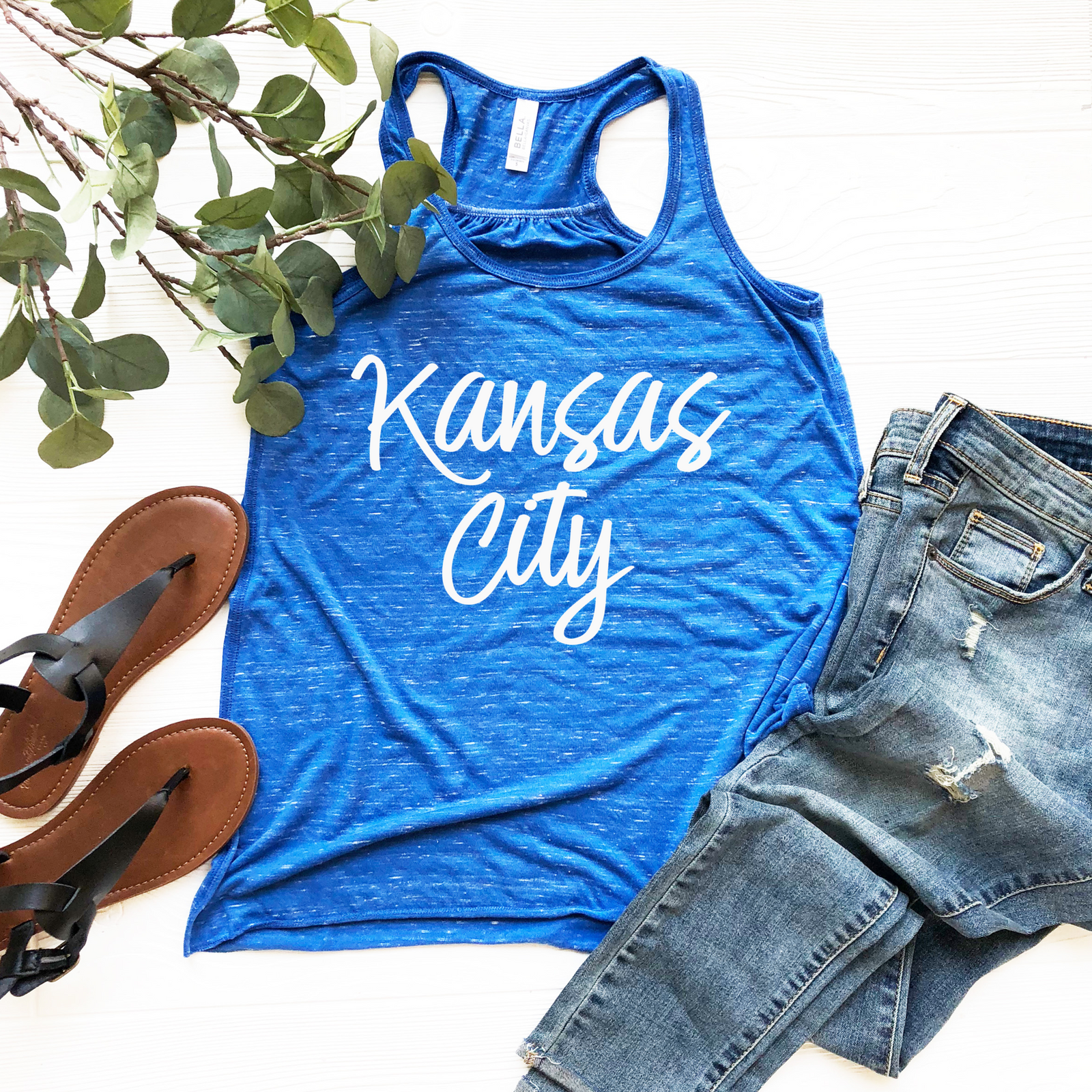Kansas City White Script Tank