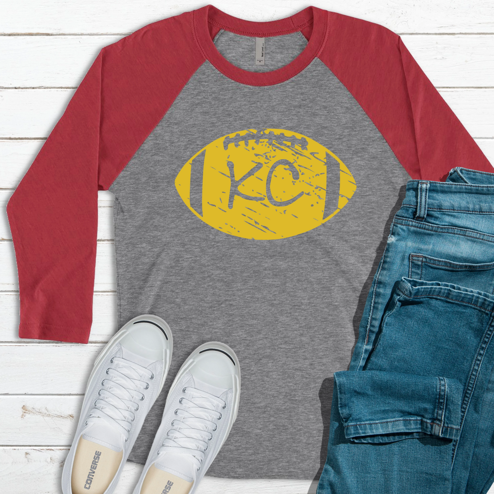 KC Football Raglan Tee
