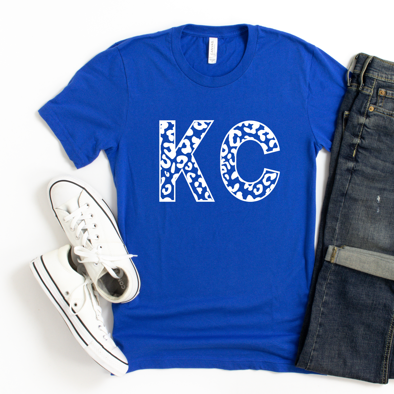 KC Blue Leopard Tee